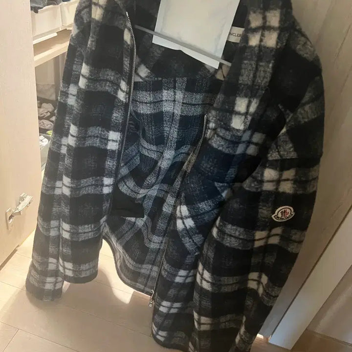 [BUNJANG] Moncler Tartan Shirt Jacket / [5월특별할인] 몽클레어 타탄 셔츠 블루/화이트 셔츠 자켓