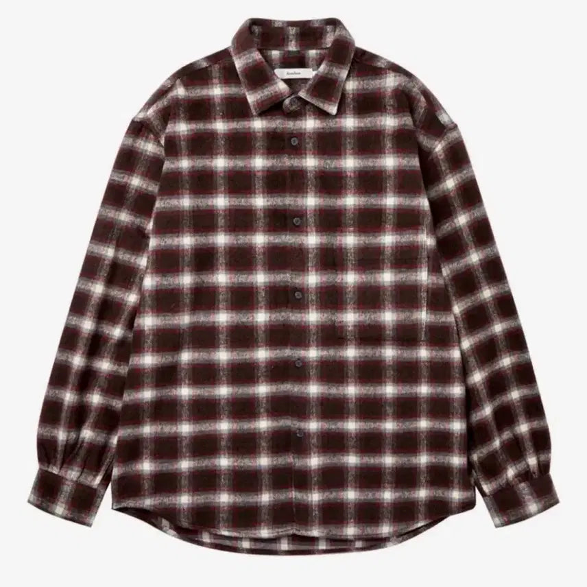 [BUNJANG] Arban Fluff Wool Check Shirt (Red) / [1] 아르반 플러프 울 체크 셔츠(레드)
