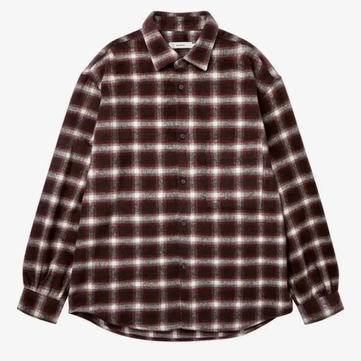 [BUNJANG] Arban Fluff Wool Check Shirt (Red) / [1] 아르반 플러프 울 체크 셔츠(레드)