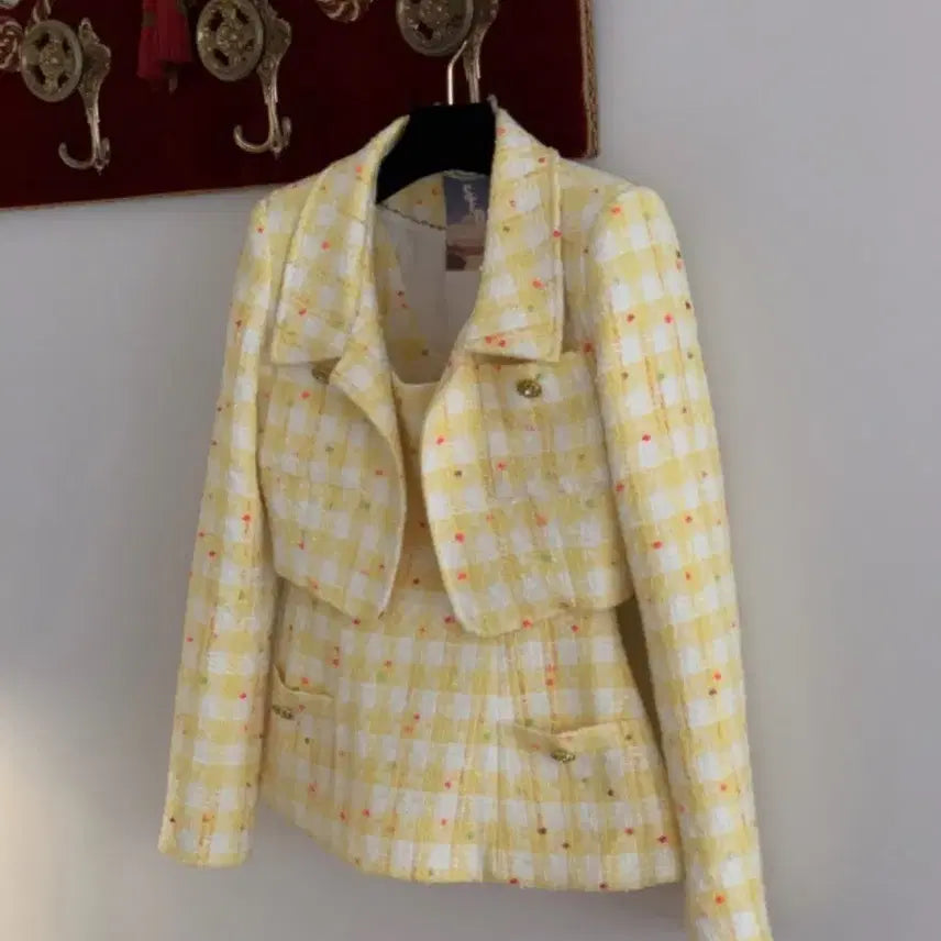 [BUNJANG] SKOOKUM Vivid Classic Top + Jacket Set / 서쿠키 비비드 클래식 탑+자켓 set