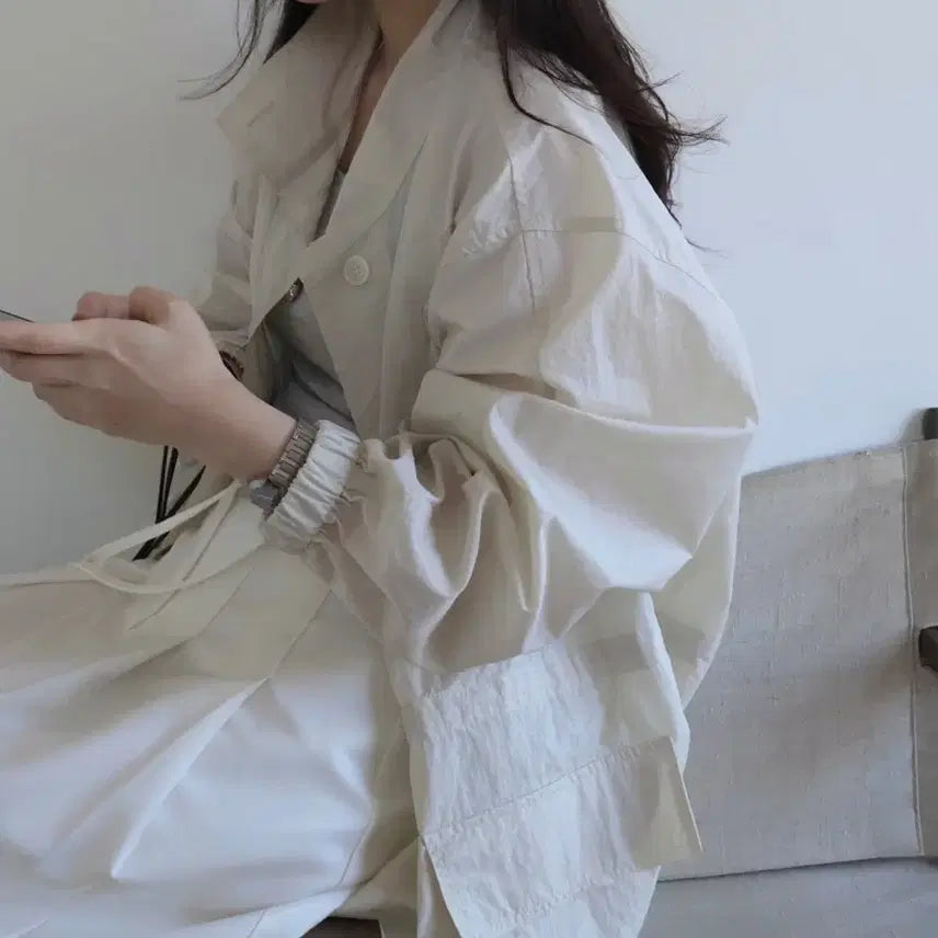 [BUNJANG] MaybeBaby Zoydbebe Beige Blouse / 메이비베이비 조이드비비에