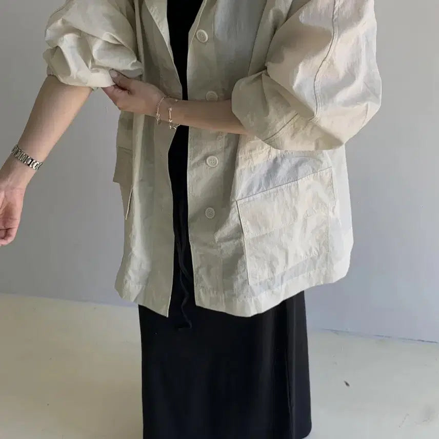 [BUNJANG] MaybeBaby Zoydbebe Beige Blouse / 메이비베이비 조이드비비에