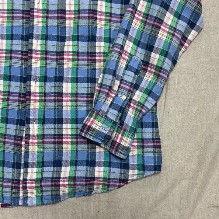 [SOLD OUT] 폴로랄프로렌 핑크포니 블루 체크셔츠 XL
