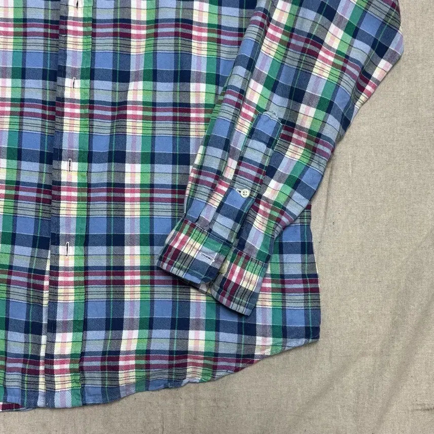 [SOLD OUT] 폴로랄프로렌 핑크포니 블루 체크셔츠 XL