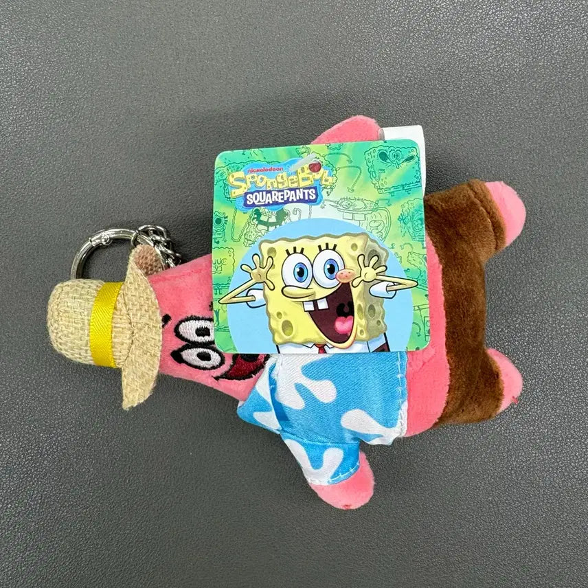 [BUNJANG] SpongeBob Patrick Hawaiian Plush Keychain (12cm) / (미사용) 스폰지밥 패트릭 뚱이 하와이안 봉제인형 키링 (12cm)