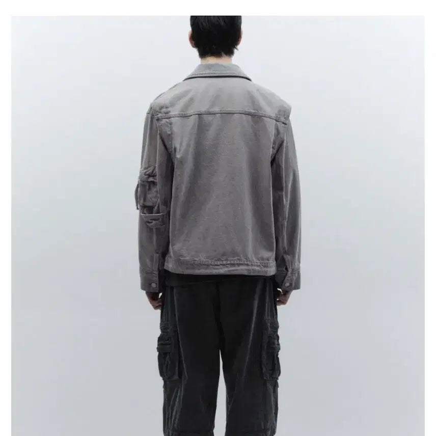[BUNJANG] Insilence Boxy Fit Denim Trucker Jacket (Sand Grey) / 인사일런스 박시핏 데님 트러커 자켓 (S/ SandGrey)