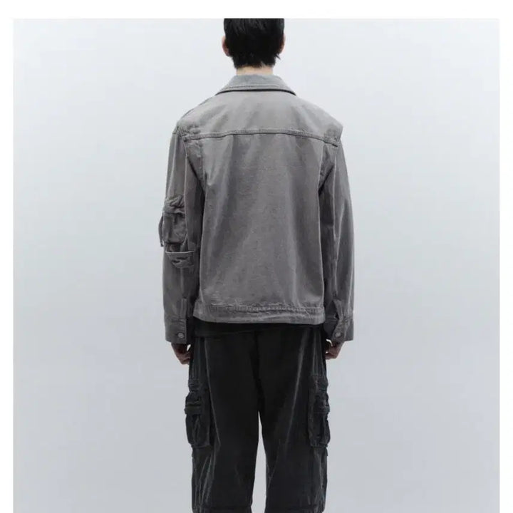 [BUNJANG] Insilence Boxy Fit Denim Trucker Jacket (Sand Grey) / 인사일런스 박시핏 데님 트러커 자켓 (S/ SandGrey)