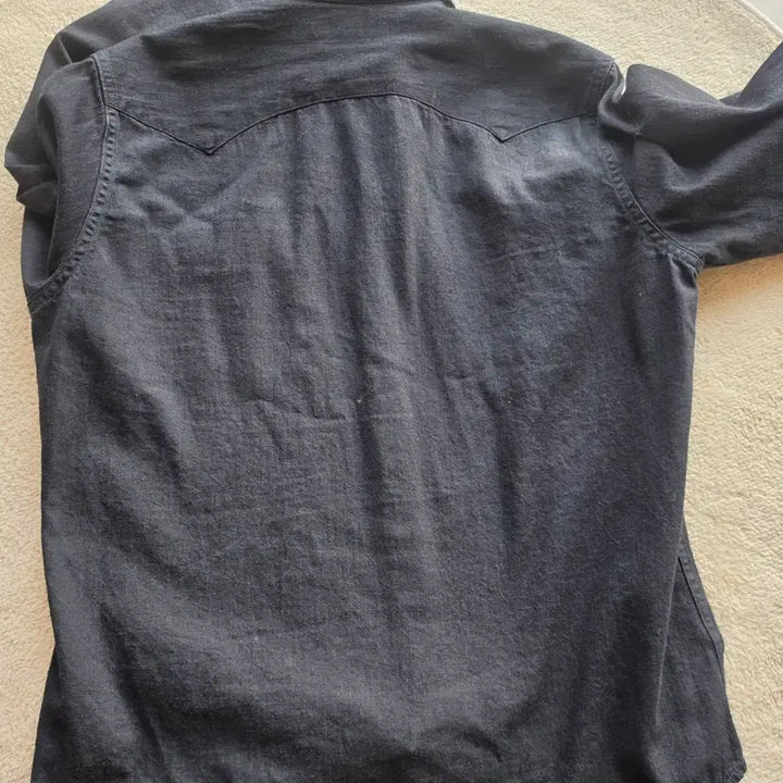 [SOLD OUT] rrl 더블알엘 슬림핏 웨스턴 셔츠 데님 블랙 m 사이즈