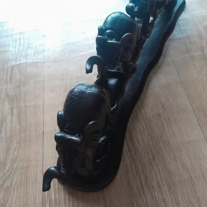 [BUNJANG] Resin Elephant Procession Sculpture / 코끼리 5마리 - 레진공예