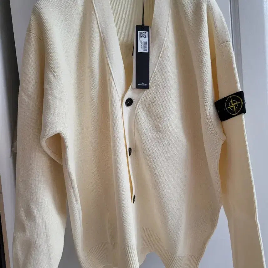 [BUNJANG] Stone Island 26SS Organic Cotton Cardigan Ivory / 새상품 클래식의 진화, 26SS 스톤아일랜드 오가닉 코튼 가디건 아이보리