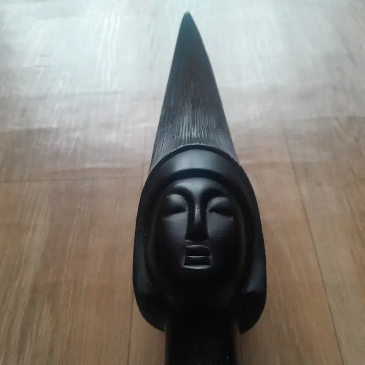 [BUNJANG] Wooden "Pointed Hair Woman" Figurine / 뾰쪽머리 여인상 - 우드
