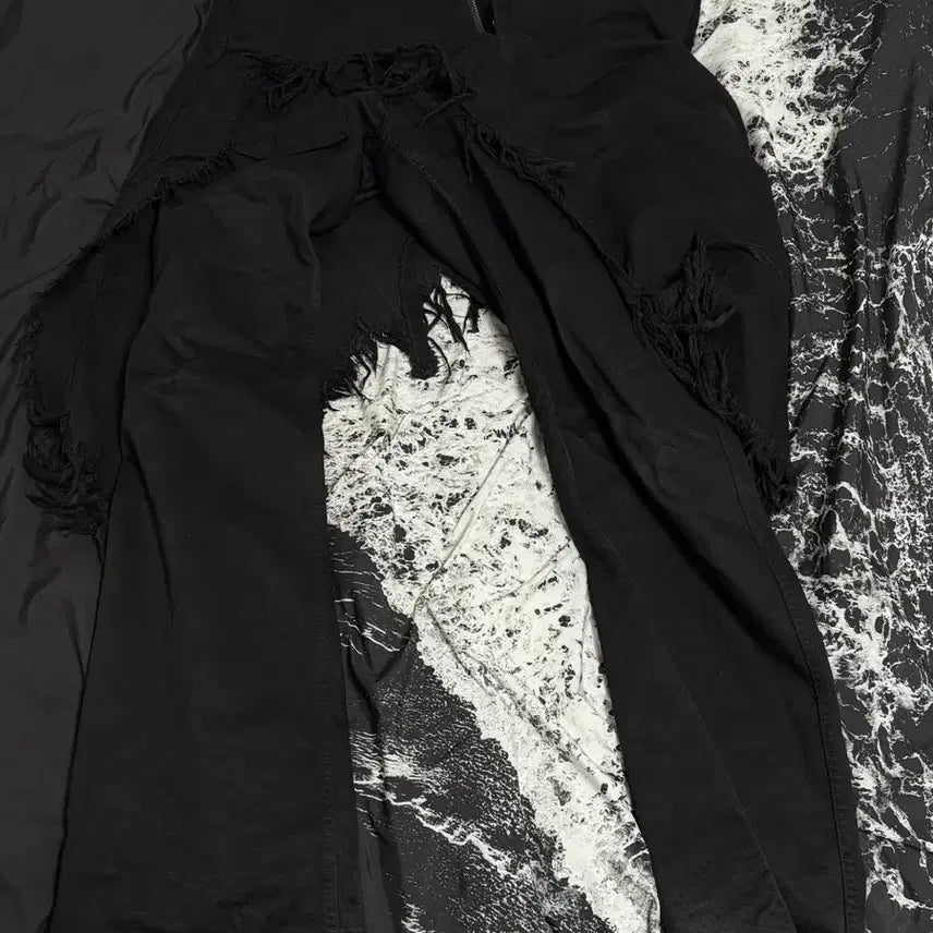 [BUNJANG] Computer Format Skirt Trousers Black / Xl) 컴퓨터 포맷 스커트 트라우져 블랙