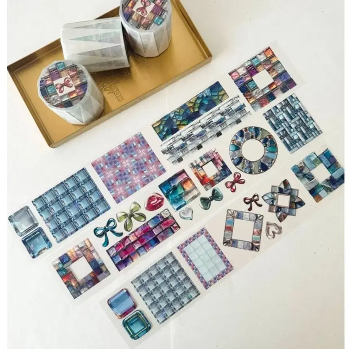 [SOLD OUT] [3+1/바이유미] Glass Art Pet tape 마테컷