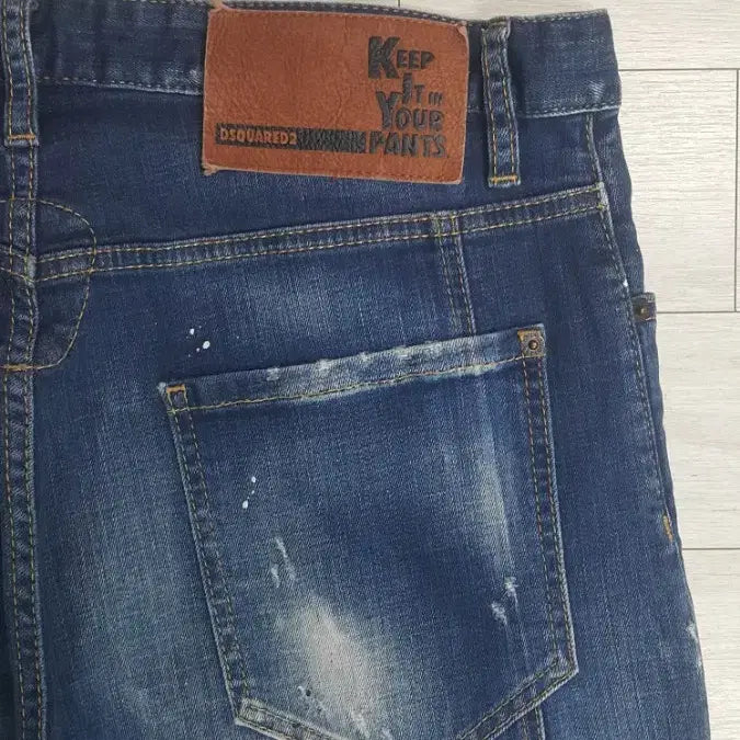 [BUNJANG] Dsquared2 Biker Jeans (Leather Patch) 36 inch / 디스퀘어드2 정품(사방스판) 양가죽패치 바이커진 36인치(No.206)