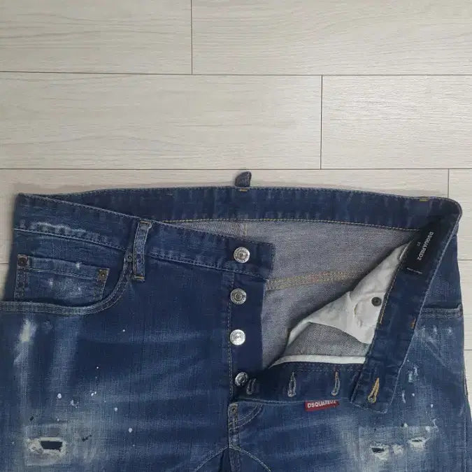 [BUNJANG] Dsquared2 Biker Jeans (Leather Patch) 36 inch / 디스퀘어드2 정품(사방스판) 양가죽패치 바이커진 36인치(No.206)