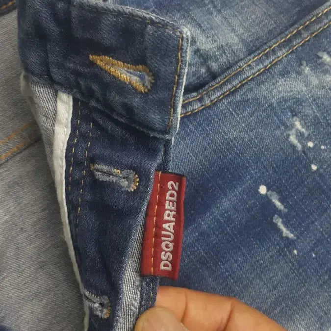 [BUNJANG] Dsquared2 Biker Jeans (Leather Patch) 36 inch / 디스퀘어드2 정품(사방스판) 양가죽패치 바이커진 36인치(No.206)