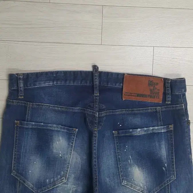 [BUNJANG] Dsquared2 Biker Jeans (Leather Patch) 36 inch / 디스퀘어드2 정품(사방스판) 양가죽패치 바이커진 36인치(No.206)