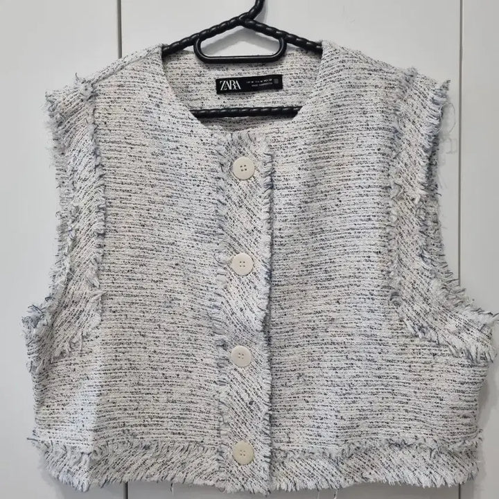 [BUNJANG] ZARA Tweed Crop Vest / 자라 크롭 트위드 베스트