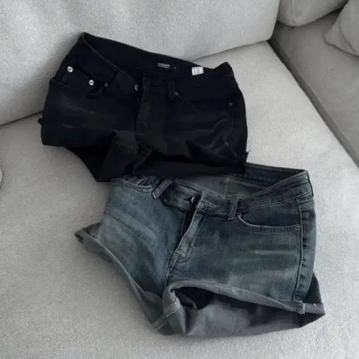 [BUNJANG] Odoer Vintage Raw Shorts / 오도어 Vintage raw shorts in black