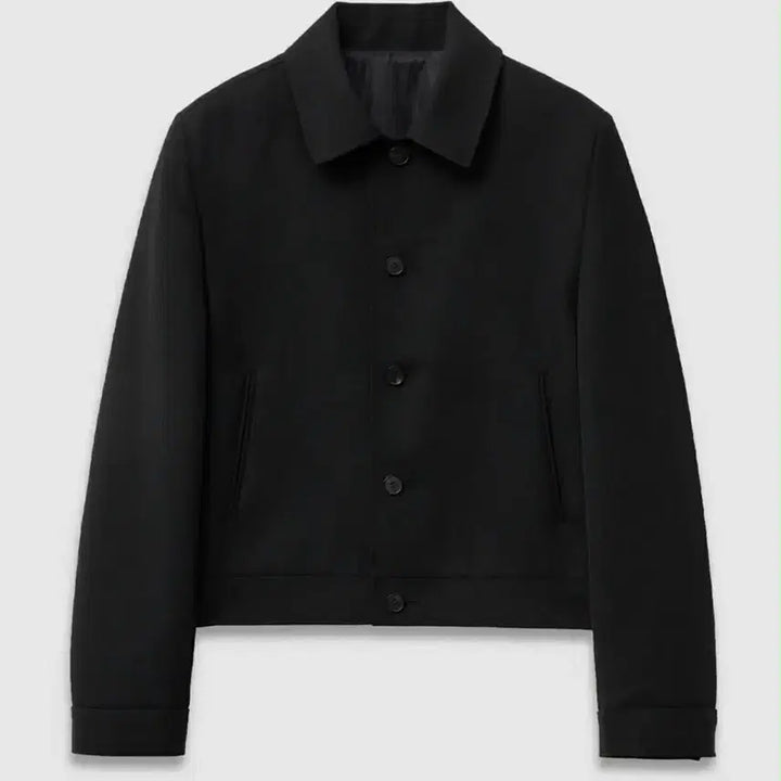 [BUNJANG] Elmood Marcos Wool Trucker Jacket - Black / 새상품 엘무드 마르코스 울 트러커 자켓 블랙