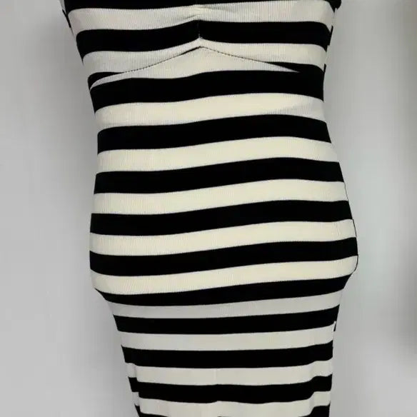 [BUNJANG] Moncler Striped Knit Long Dress / 몽클레르 스트라이프 니트 롱 원피스