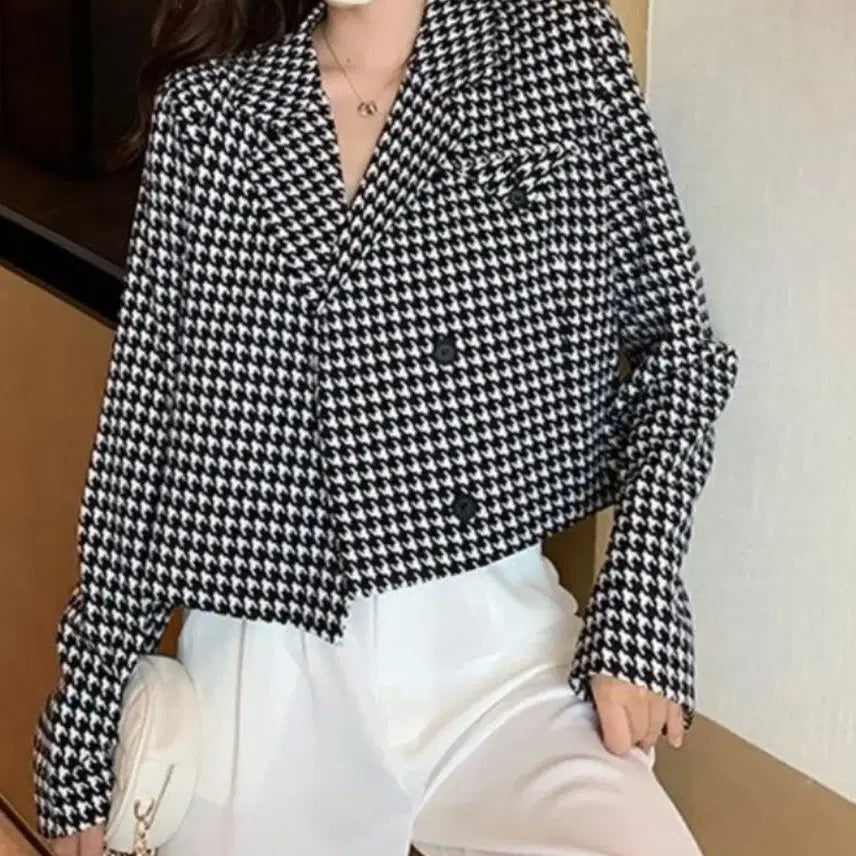 [BUNJANG] Houndstooth Check Jacket / 하운드 체크 자켓