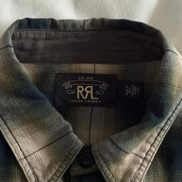 [BUNJANG] [L] RRL 더블알엘 옴브레 체크 셔츠 / [최종가격][L] RRL 더블알엘 옴브레 체크 셔츠