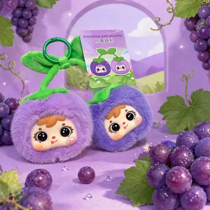 [BUNJANG] Baby3 Samuel Cherry Plush Keychain / 베이비쓰리 과일 사무엘 체리