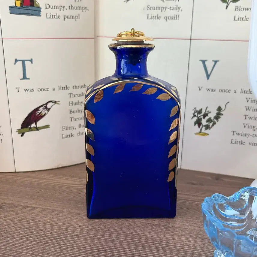 [BUNJANG] Vintage Portuguese Hand-Painted Bottle Vase / 포르투갈 빈티지 앤틱 화병 보틀 오브제