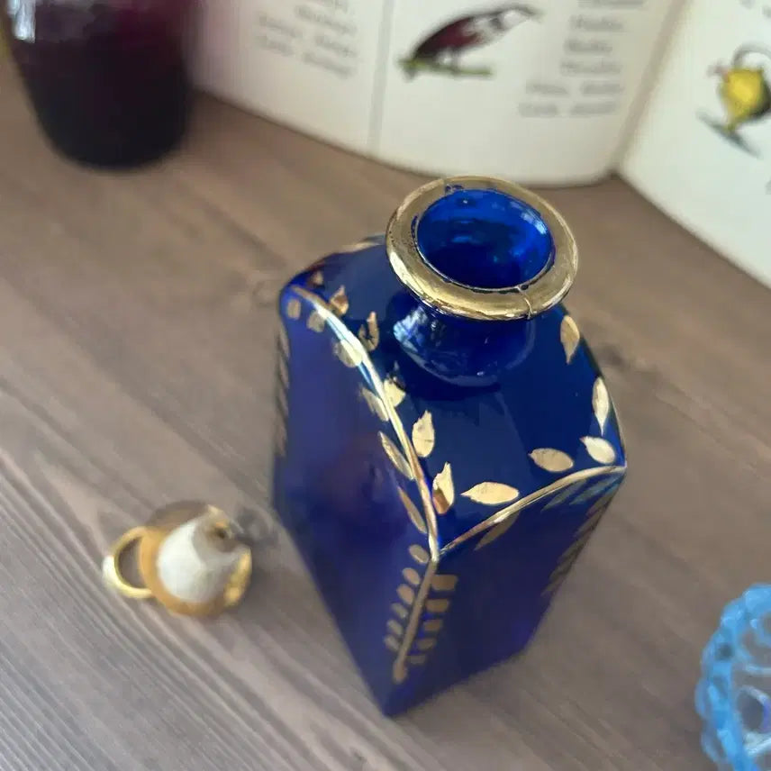 [BUNJANG] Vintage Portuguese Hand-Painted Bottle Vase / 포르투갈 빈티지 앤틱 화병 보틀 오브제