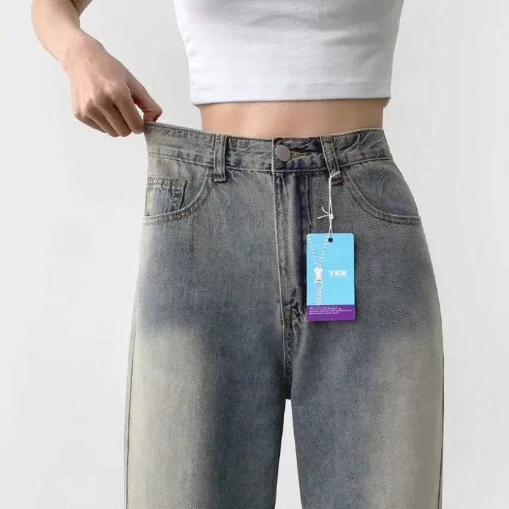 [BUNJANG] Bokplace Summer Cooling Washed Denim Pants / 복플레이스 여름 쿨링 후들 워싱 데님팬츠 ootj 바온 블랙업