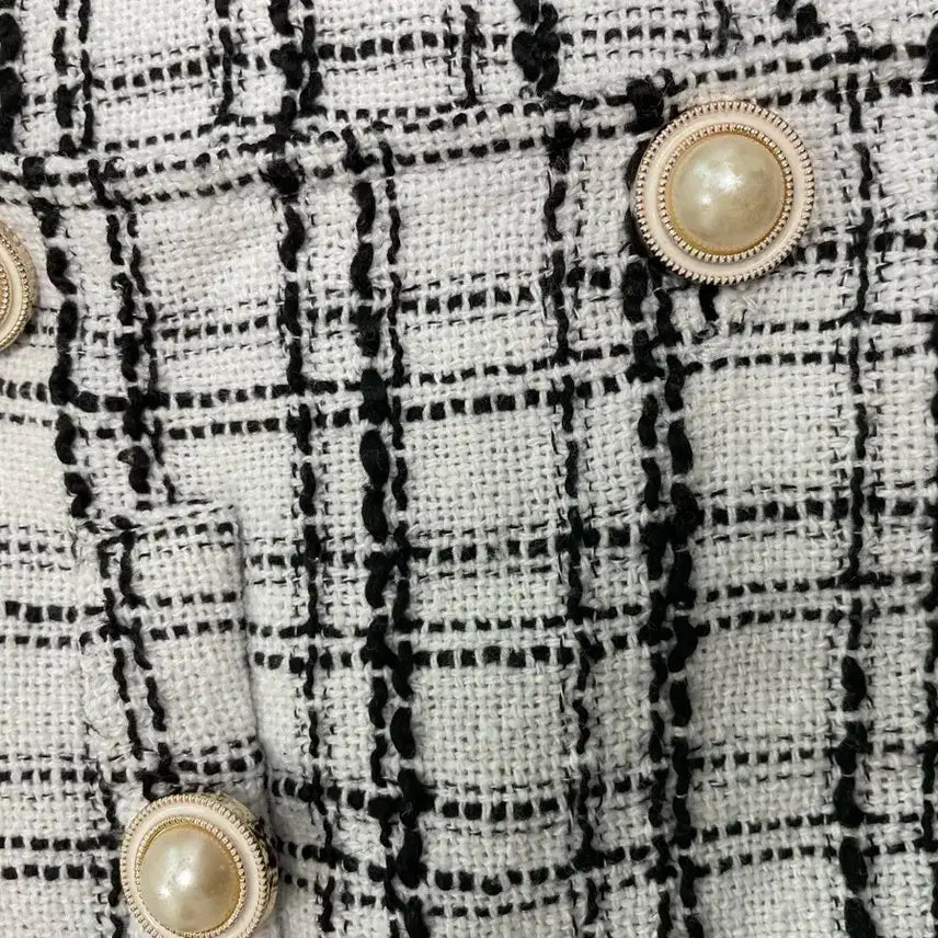[BUNJANG] IFNE Tweed Crop Jacket / 백화점 반팔 트위드 크롭 자켓