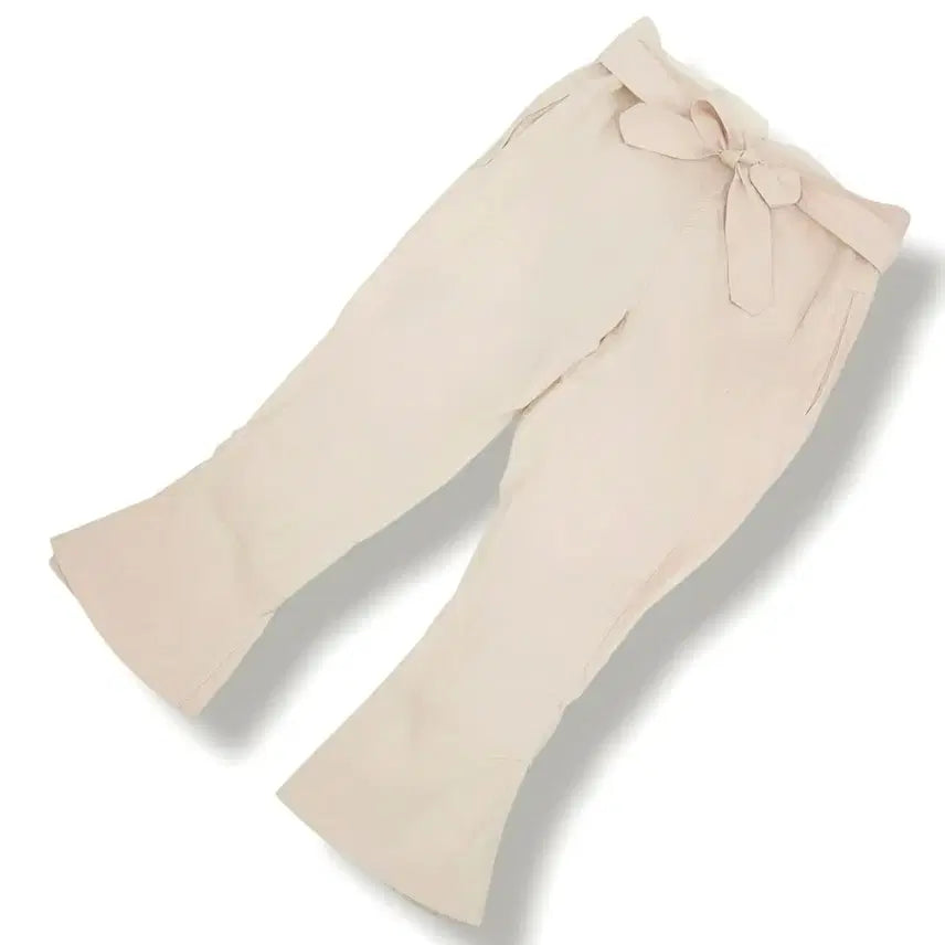 [BUNJANG] Celine Ribbon Belted Wide Pants (Ivory/Beige, Cotton, Size 36) / [새상품/정품] 셀린느(CELINE) 리본 벨티드 와이드 팬츠 36
