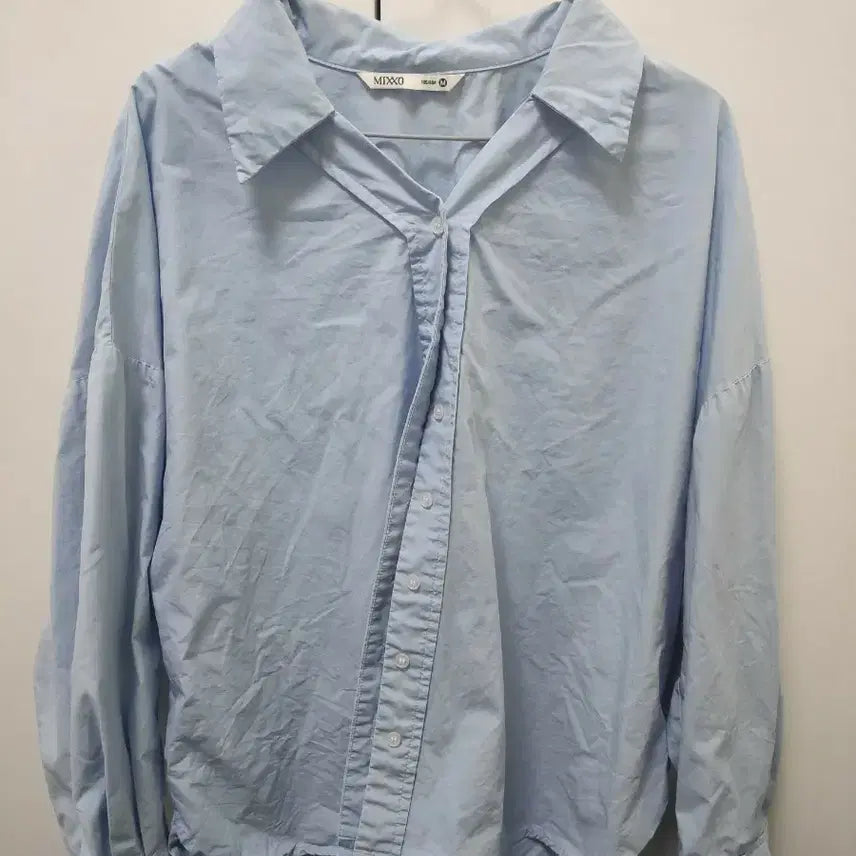 [BUNJANG] Mixxo Sky Blue Loose Fit Shirt M / 미쏘 하늘색 루즈핏 셔츠 m
