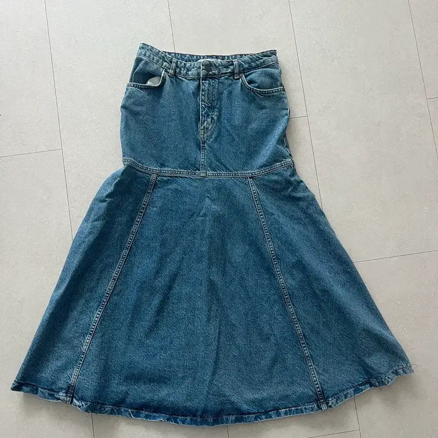 [BUNJANG] ZARA Denim Long Skirt / 자라 청 스커트