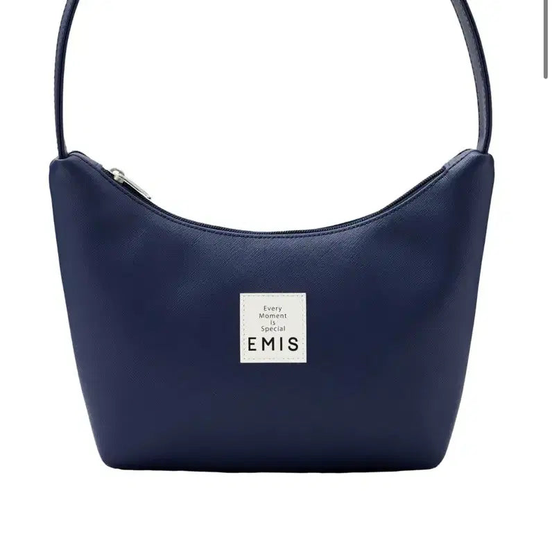 [BUNJANG] EMIS New Leather Hobo Bag - Navy / 이미스 뉴 레더 호보백 네이비 가방