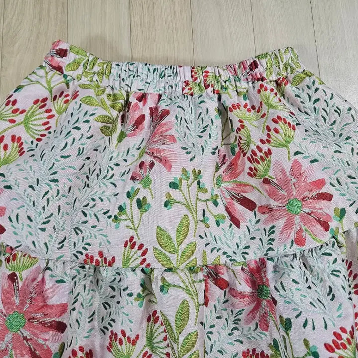 [BUNJANG] Floral Jacquard A-line Flare Long Skirt / 들꽃나염 자가드 아방핏 플레어 롱스커트 FREE