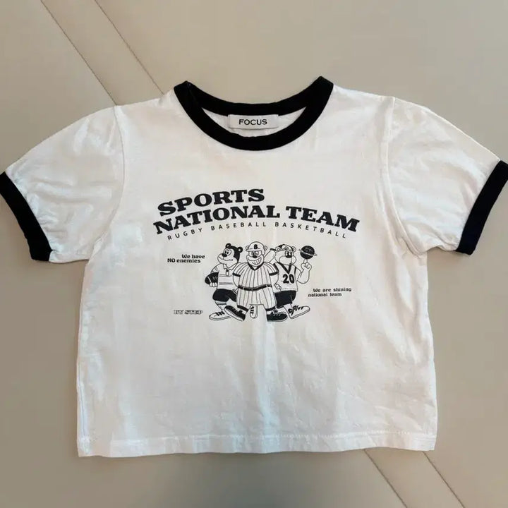 [BUNJANG] FOCUS Cropped Short Sleeve T-Shirt / 포커스(FOCUS) 크롭 반팔티