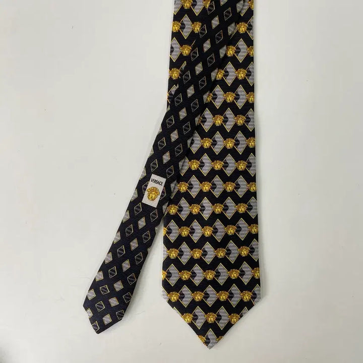 [BUNJANG] Versace Monogram Silk Necktie / Versace 베르사체 모노그램 정품 명품 넥타이