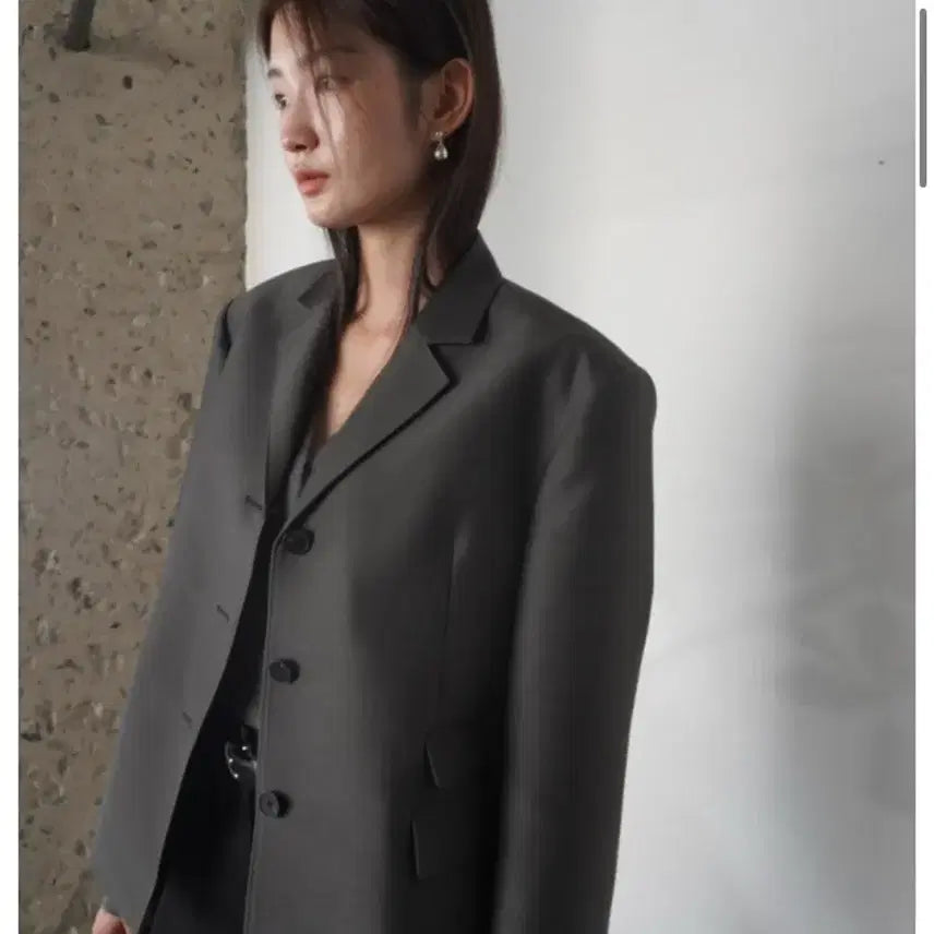 [BUNJANG] NYN Bless Jacket Charcoal / 뉴욕나인 블레스자켓 차콜