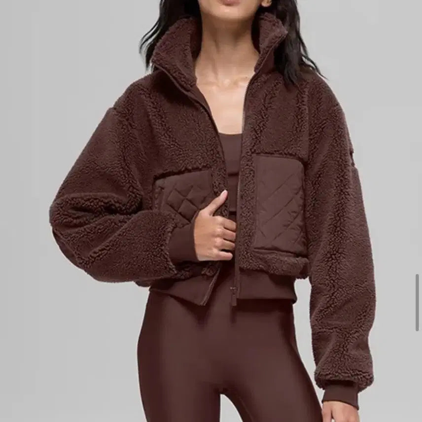 [BUNJANG] Alo Yoga Sherpa Edge Bomber Fleece Jacket / 알로요가 alo yoga 셰르파 엣지 봄버 자켓 뽀글이 후리스