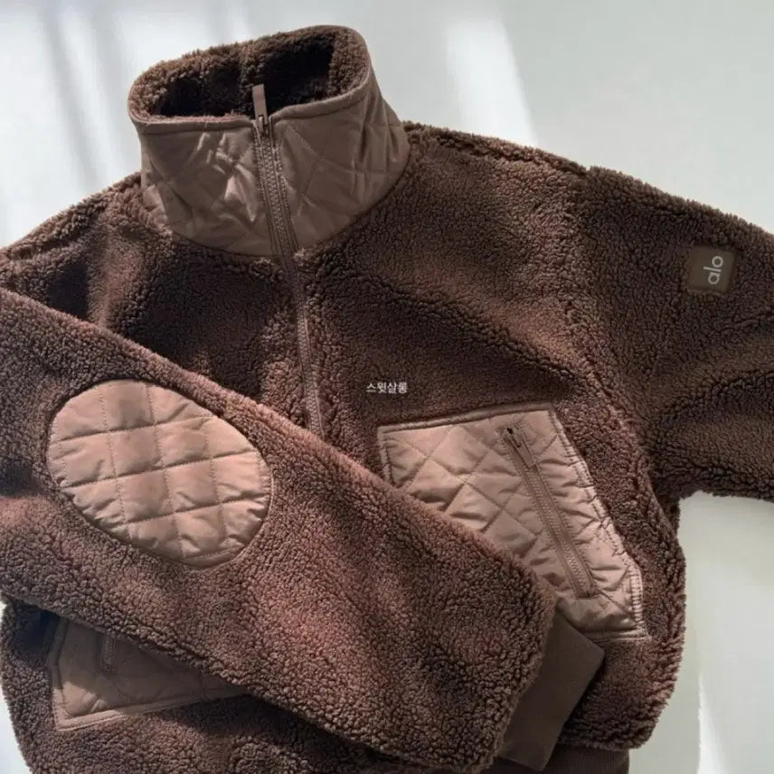 [BUNJANG] Alo Yoga Sherpa Edge Bomber Fleece Jacket / 알로요가 alo yoga 셰르파 엣지 봄버 자켓 뽀글이 후리스