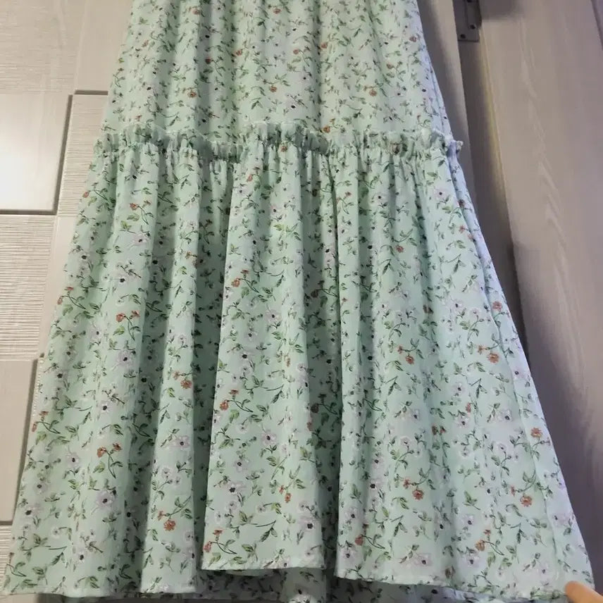 [BUNJANG] Chiffon Ruffle Long Dress / 쉬폰 캉캉  롱원피스