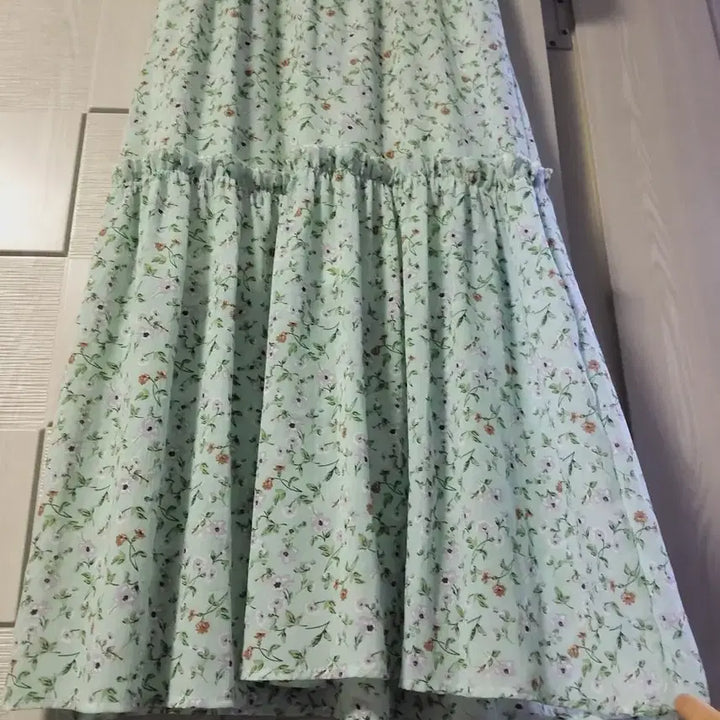 [BUNJANG] Chiffon Ruffle Long Dress / 쉬폰 캉캉  롱원피스