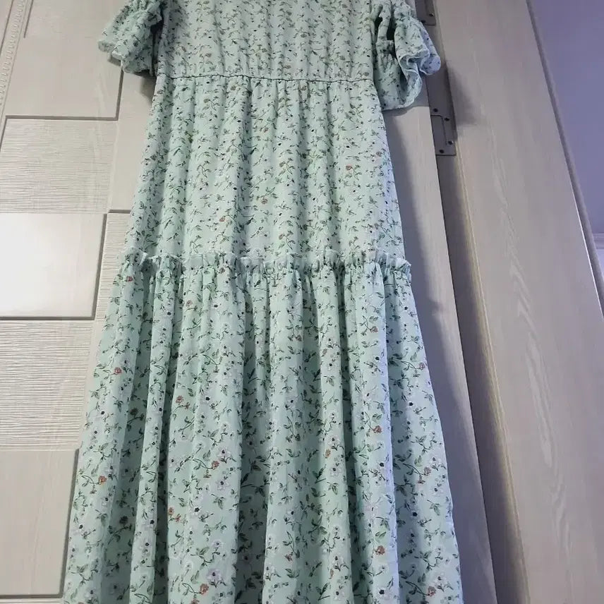 [BUNJANG] Chiffon Ruffle Long Dress / 쉬폰 캉캉  롱원피스