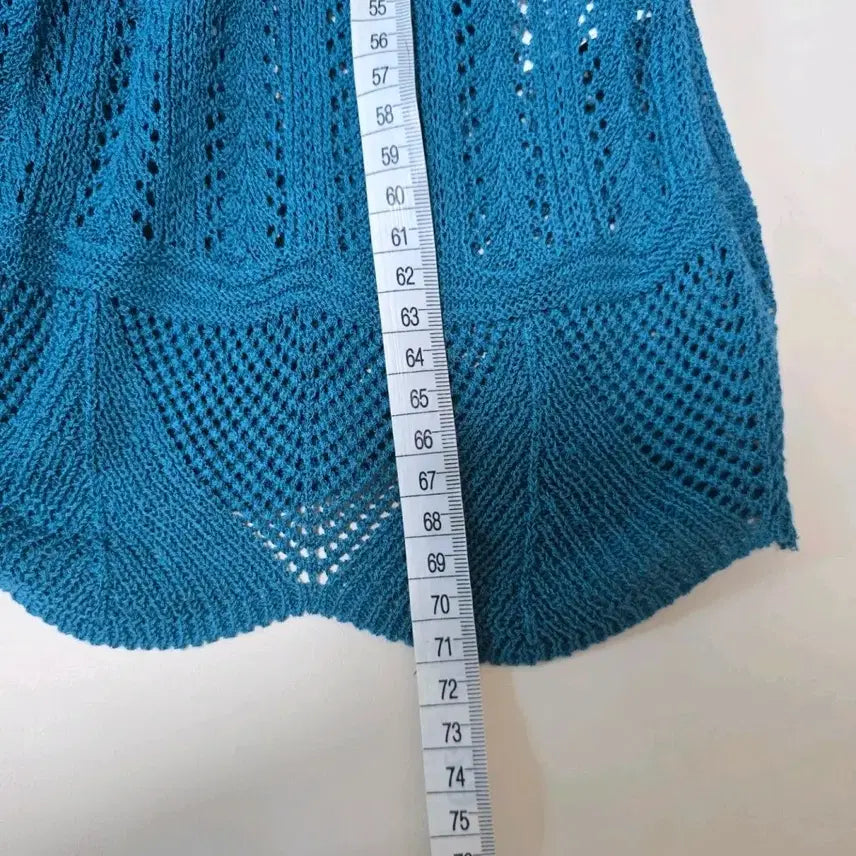 [BUNJANG] Mint Green Knit Vest (Size 66) / 고급스러운 청록색 민트 니트 조끼 (66사이즈)