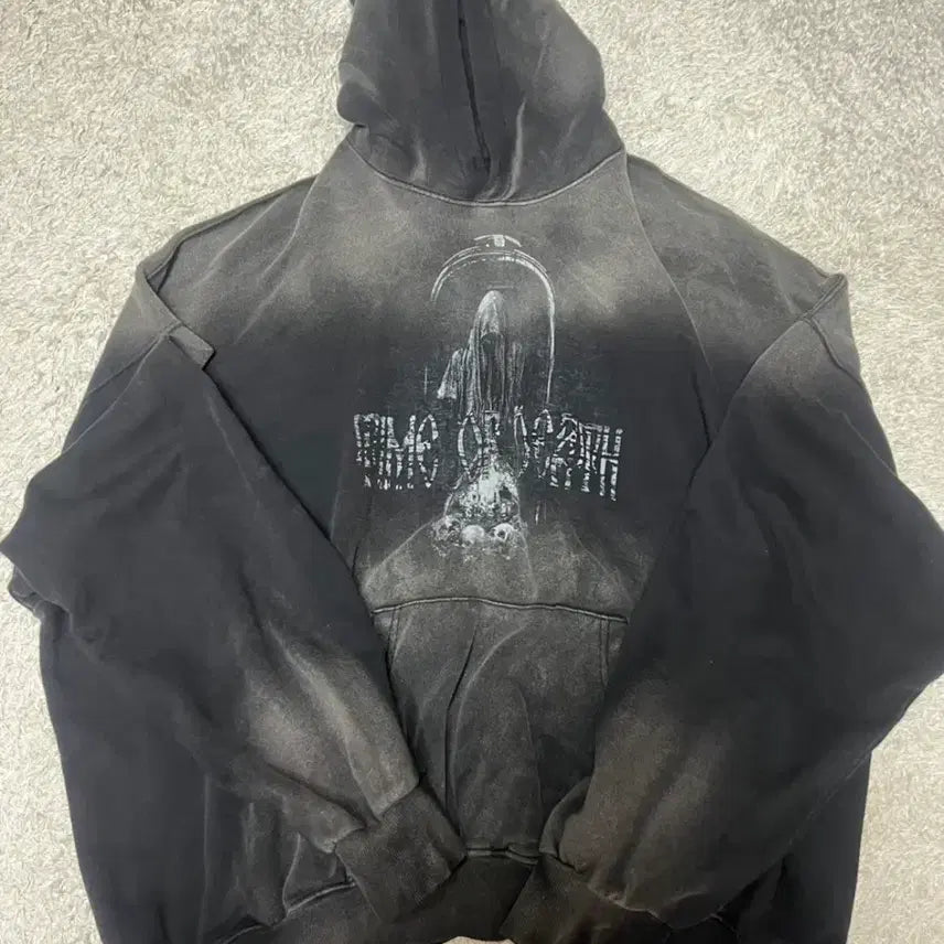 [BUNJANG] Undermycar Time of Death Oversized Hoodie / [2] 언더마이카 타임오브데스 오버사이즈 후드티