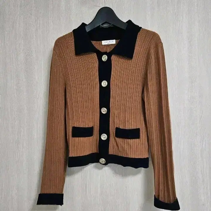 [BUNJANG] Sandro Colorblock Point Cardigan / 산드로(Sandro) 배색 포인트 가디건 (43/55)