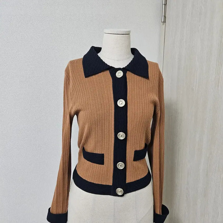 [BUNJANG] Sandro Colorblock Point Cardigan / 산드로(Sandro) 배색 포인트 가디건 (43/55)