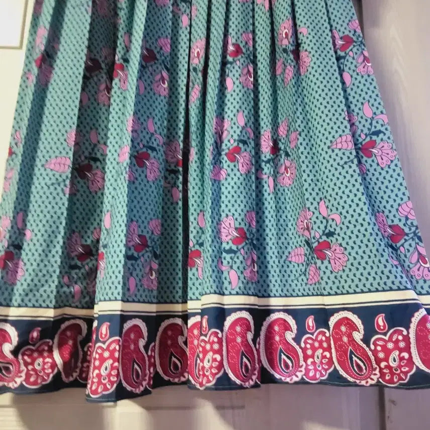 [BUNJANG] Floral Shirred Long Dress / 셔츠형 셔링 롱원피스